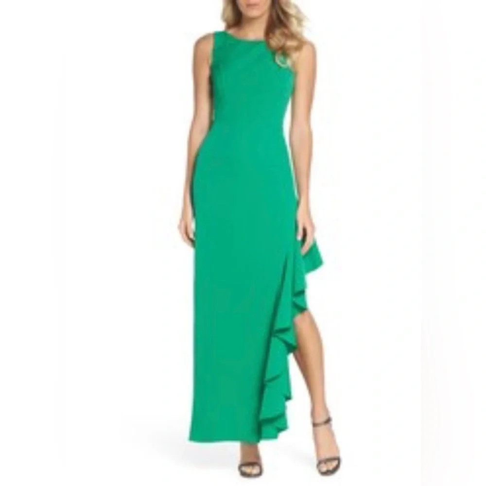 vince camuto green dress Eyelet Balloon Sleeve 12 at Amazon Women's Clothing store day comfort Vince Camuto Floral Fit &